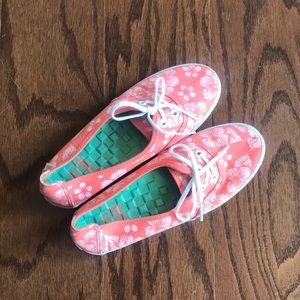 Floral Surf Siders by Vans in size 5